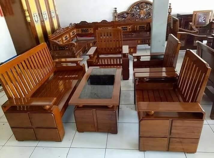 kursi tamu kayu jati minimalis terbaru