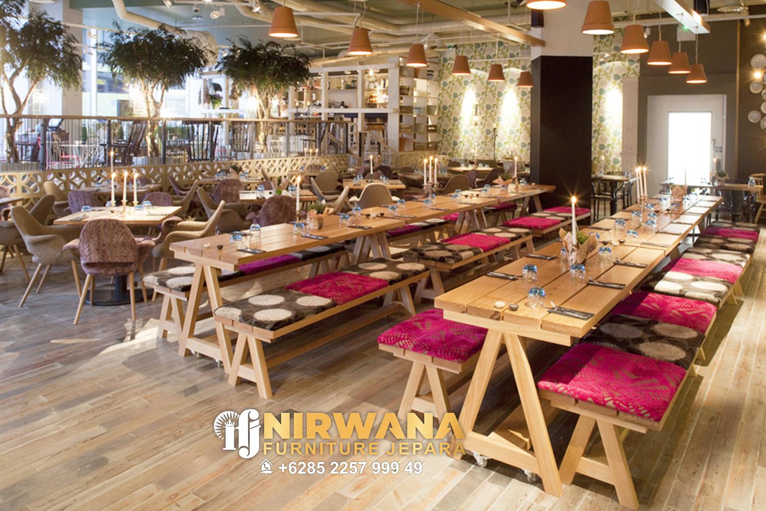 Dining Set Kursi Meja Makan Antik Untuk Restoran