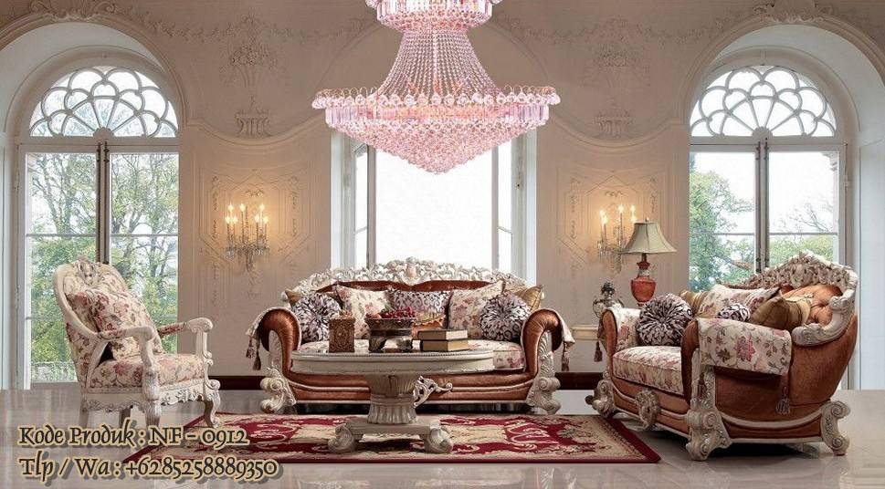 Kursi Sofa Ruang Tamu Mewah Hand Made Jepara Model Waldorf Living Room