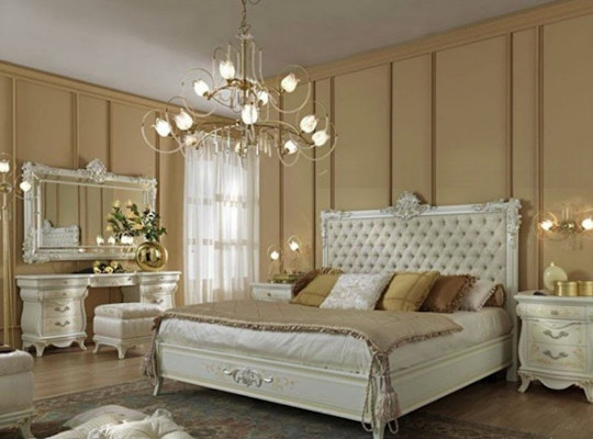 tempat tidur pengantin minimalis putih 5