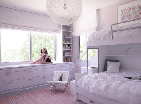 tempat tidur tingkat anak perempuan minimalis