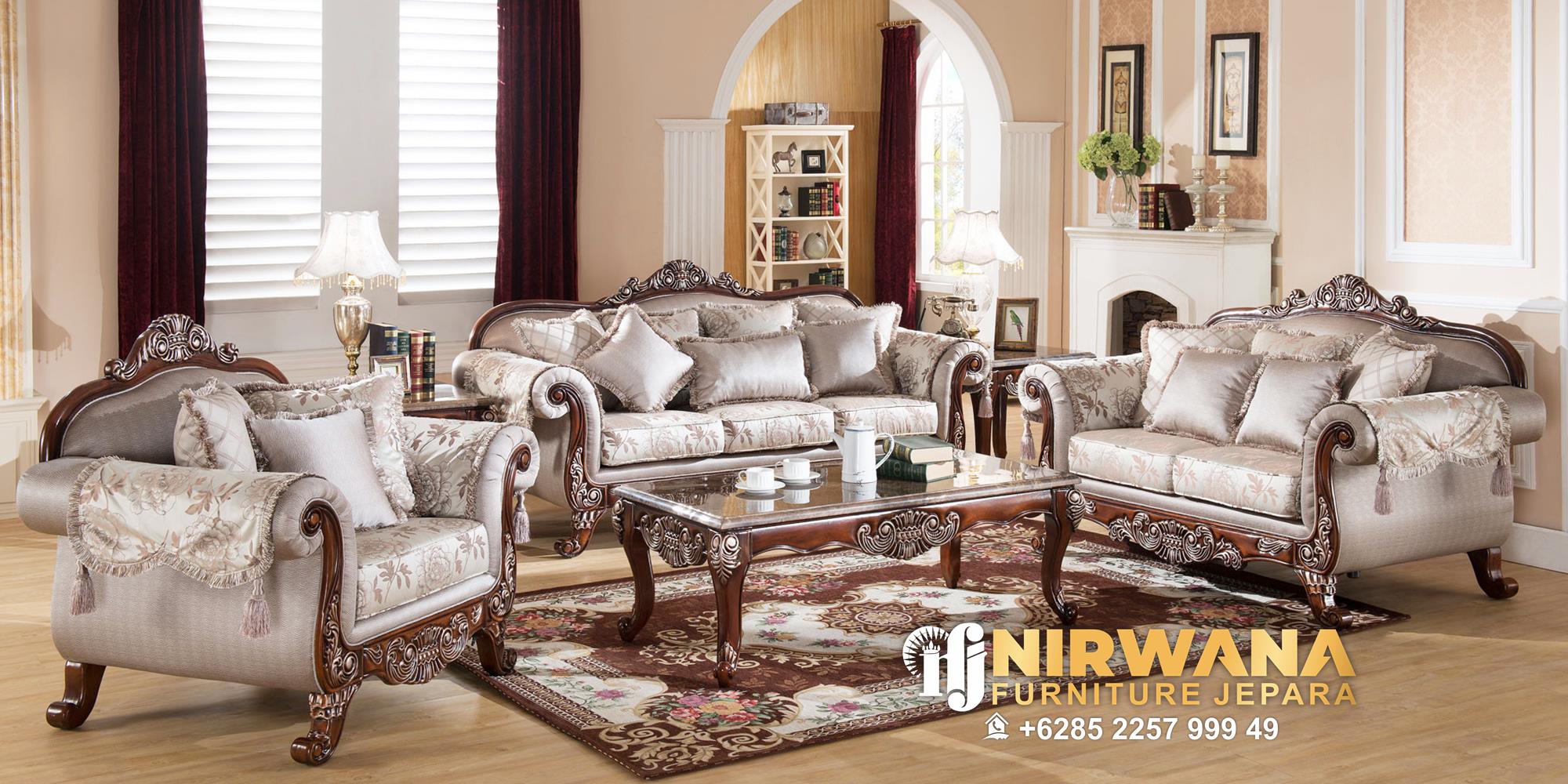 Set Sofa Jepara Terbaru Set Kursi Tamu Ukir Kayu Mewah