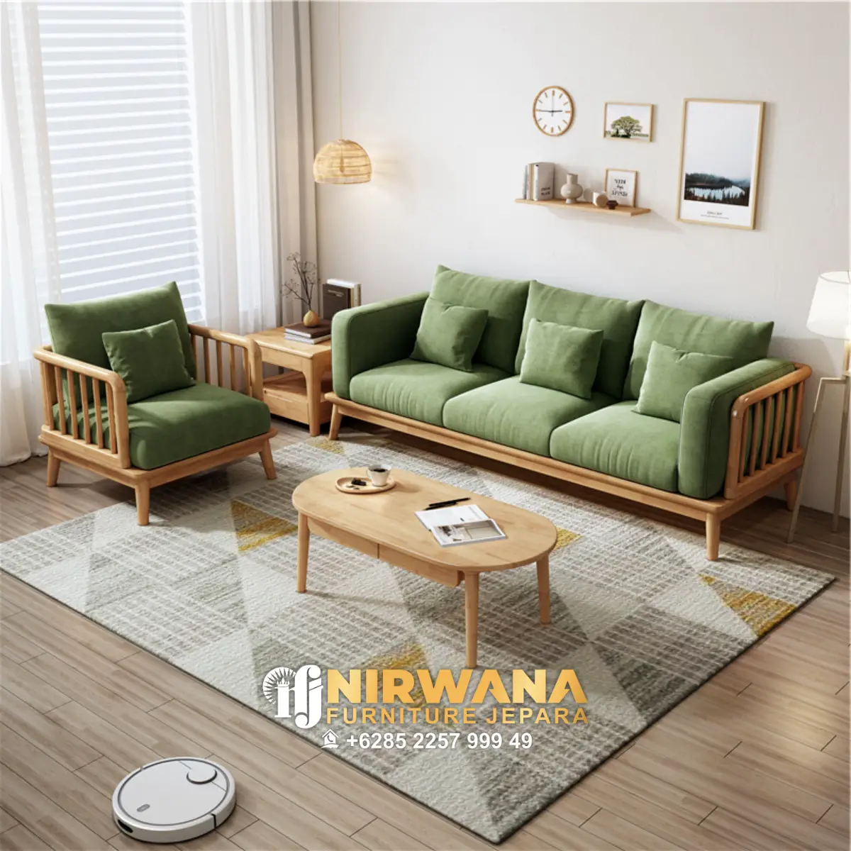 Kursi Tamu Jati Minimalis Retro Style