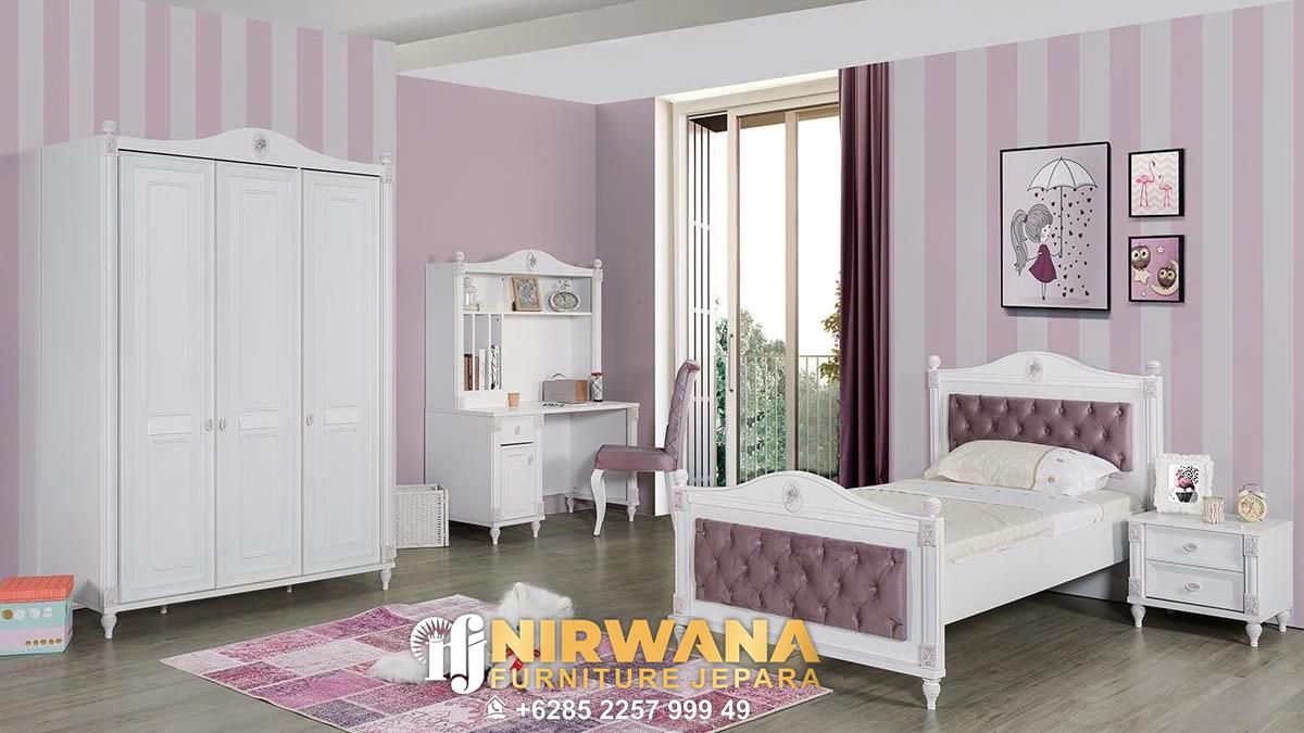 Jual Tempat Tidur Anak Minimalis Warna Putih Klasik